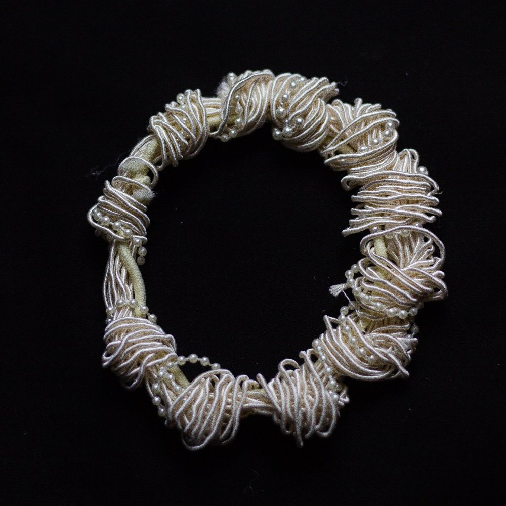 Soft Avant Garde, Odd White Necklace Bracelet